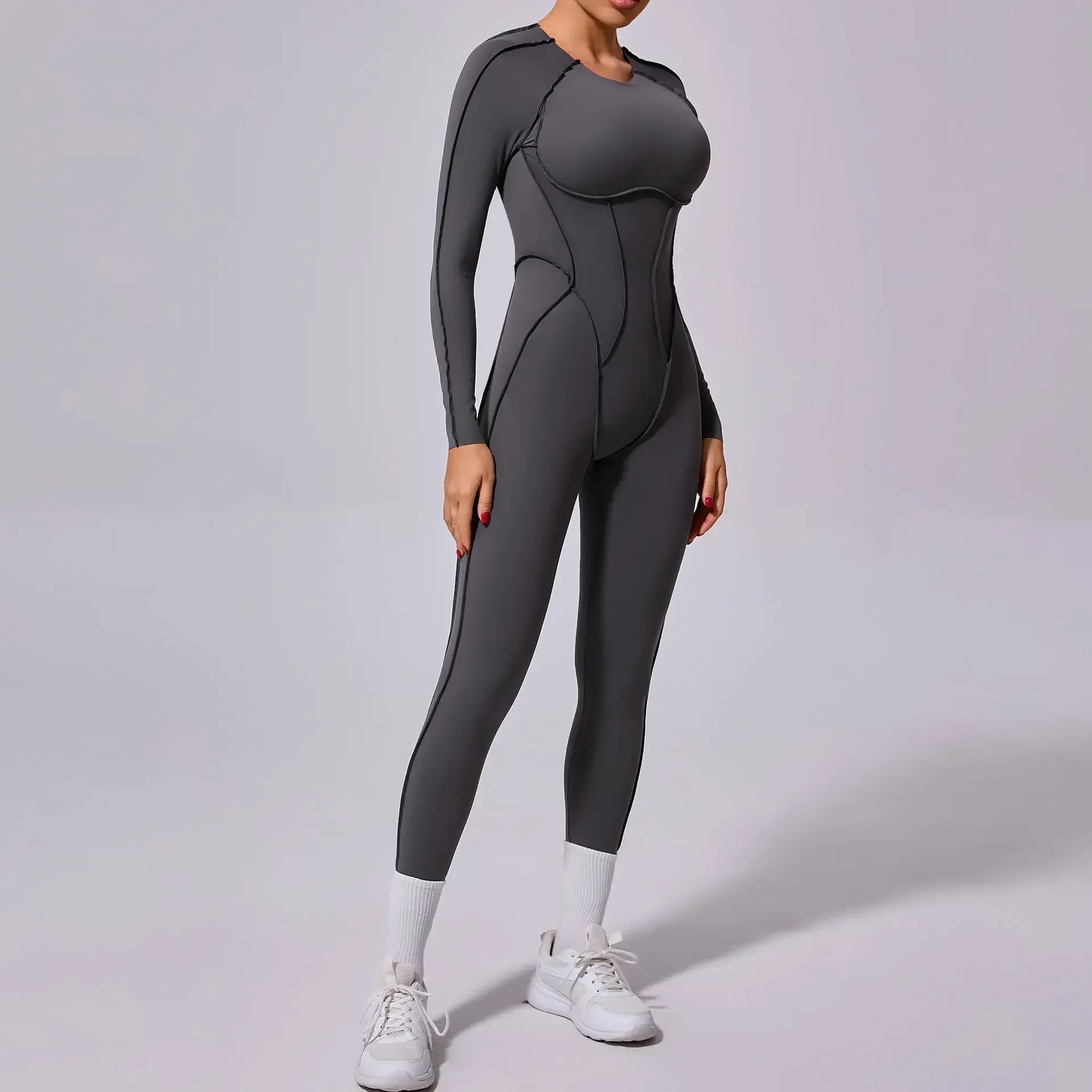 

Women's Sports Bodysuit Kit Yoga Fitness Jumpsuit Hip-lift Open Back High Elasticity Outdoors Gym Workout Sexy Sports Jumpsuit