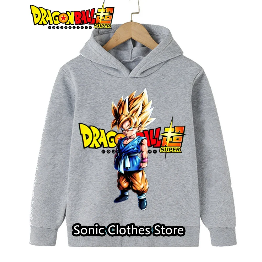 الفتيات الاطفال Dragonball هوديي كاكاروتو فيغيتا البلوز الخريف الشتاء الدافئة لينة الأزياء أنيمي طباعة مريحة السترة ​