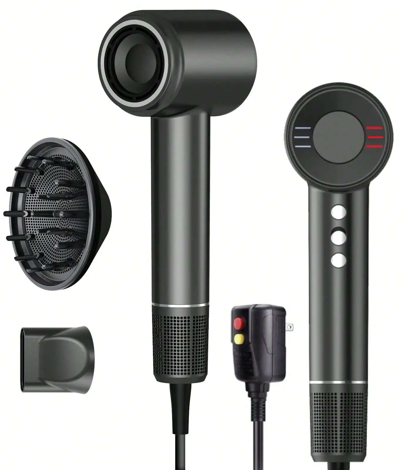 160000RPM High Speed Hair Dryer With Diffuser, 500M Negative Ions Ionic Blow Dryer Frizz Free Fast Drying For Curly Straight Hair, Lightweight Low Noise, Professional Gift For Women