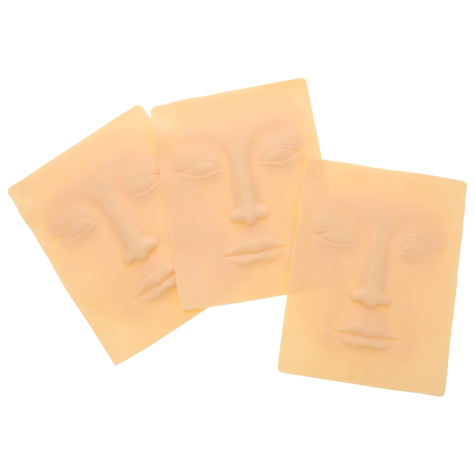

3 Pcs Practice Sheets Silicone False Skin Supplies Tools Line Embroidered Practice Skin Thickness Human Texture Tattoo Sheets