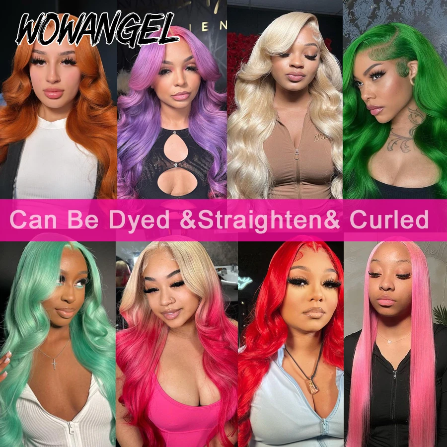 WowAngel 5x5 HD Lace Closure Wigs Human Hair 613 Blonde Straight Wig Pre Plucked 3s Wear to go Guleless HD Lace Wigs For Woman