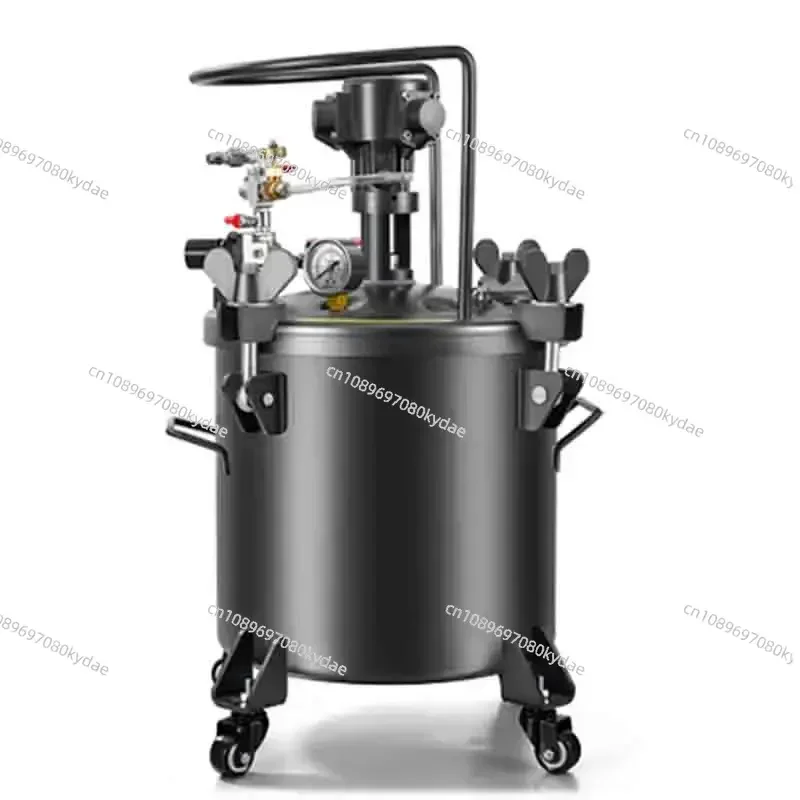 Pneumatic Pressure Bucket Sealed Stainless Steel Paint Tank 10-60L Paint, Paint and Ink Automatic Discharge Mixing Bucket