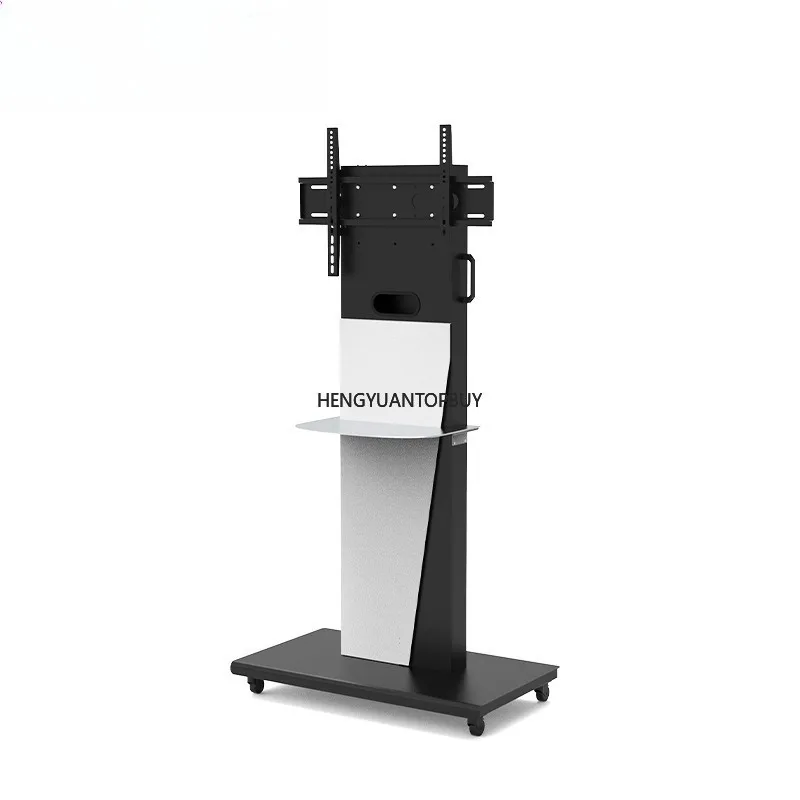 Soporte móvil comercial para pantalla de 55 pulgadas de suelo a techo, carrito vertical para conferencias y enseñanza, soporte con ruedas para TV.