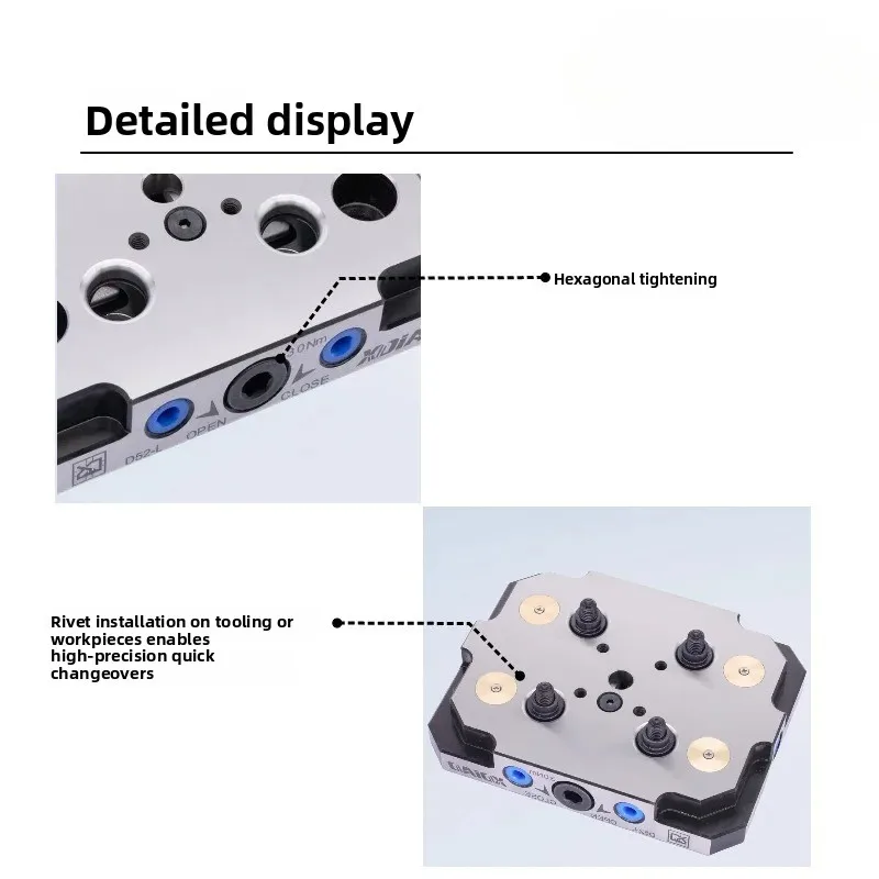 Xin Dian Precision Full Series Four-axis Five-axis Zero-point Positioning Quick Change Plate 52/96 Hole Spacing