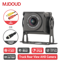 MJDOUD 170° AHD 1080P Car Rear View Camera for Truck Monitor Paking Easy Installation 12-24V Bus Night Vision Reversing Camera
