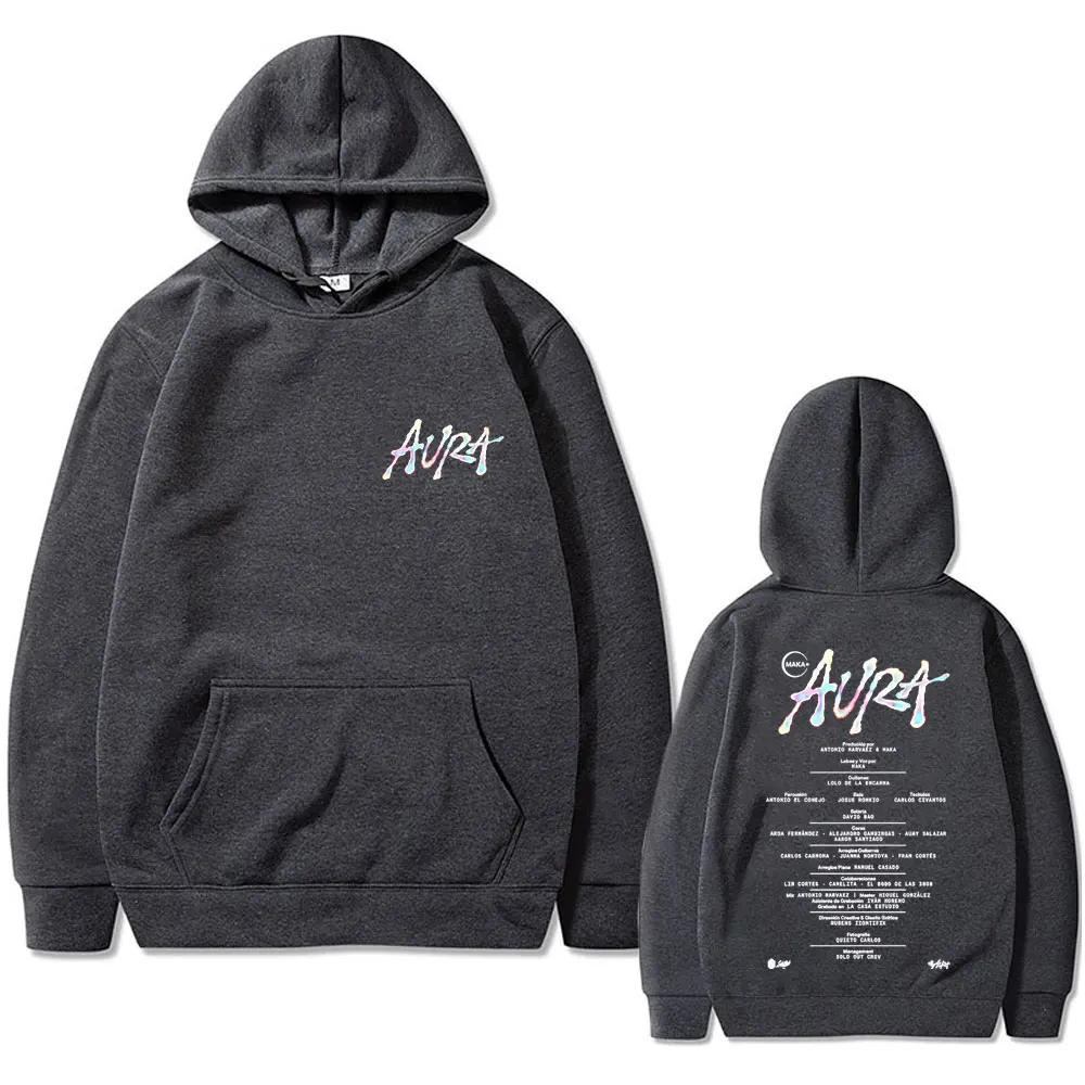 Rapper Maka Aura Music Album 2025 Merch Hoodie Men Women Hip Hop Fashion Vintage Pullover Male Casual Fleece Cotton Sweatshirt