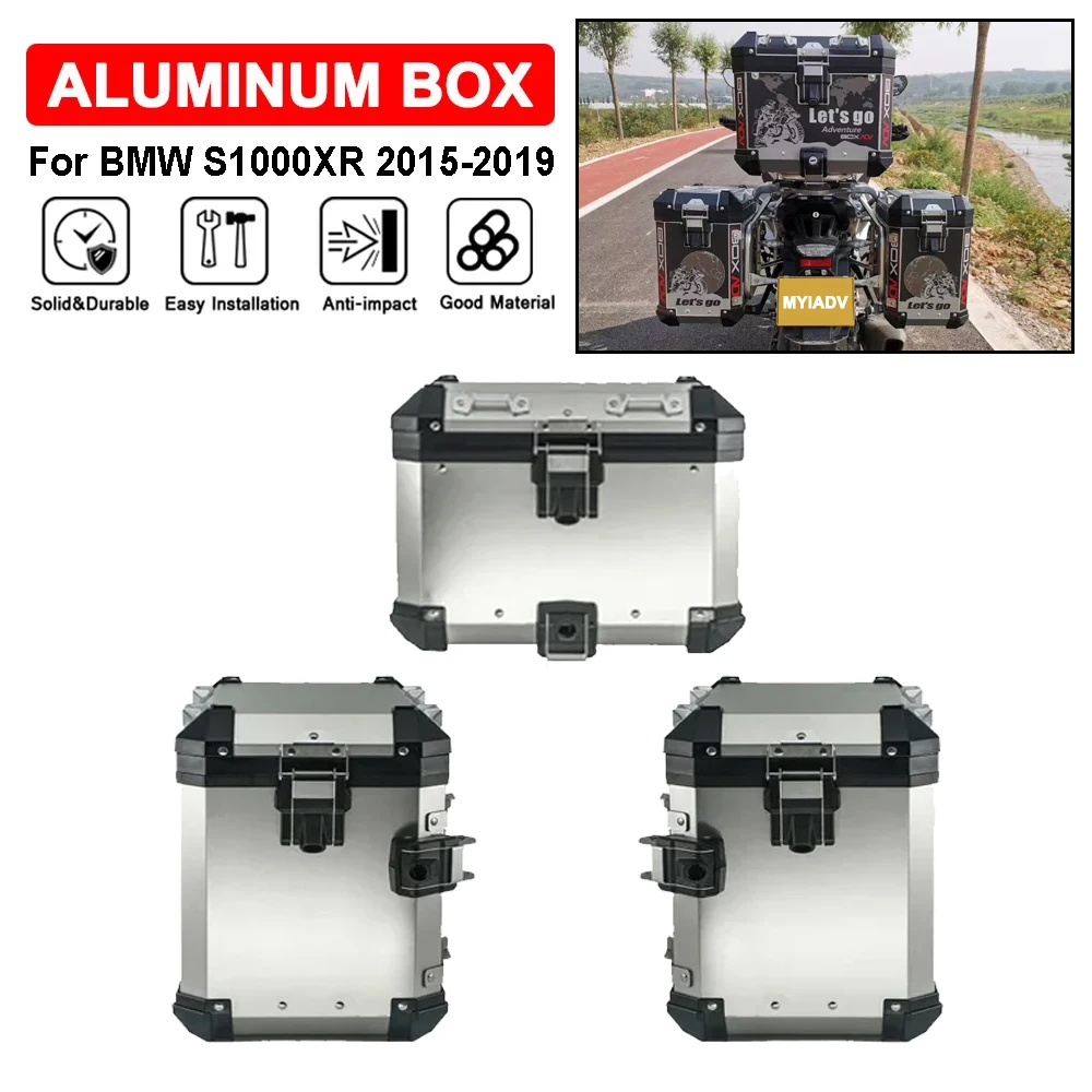 Aluminum Top Box Pannier Rack For BMW S1000XR S1000 S 1000 XR 2015-2019 Motorcycle Side Trunk Saddlebag Luggage Suitcase Bracket