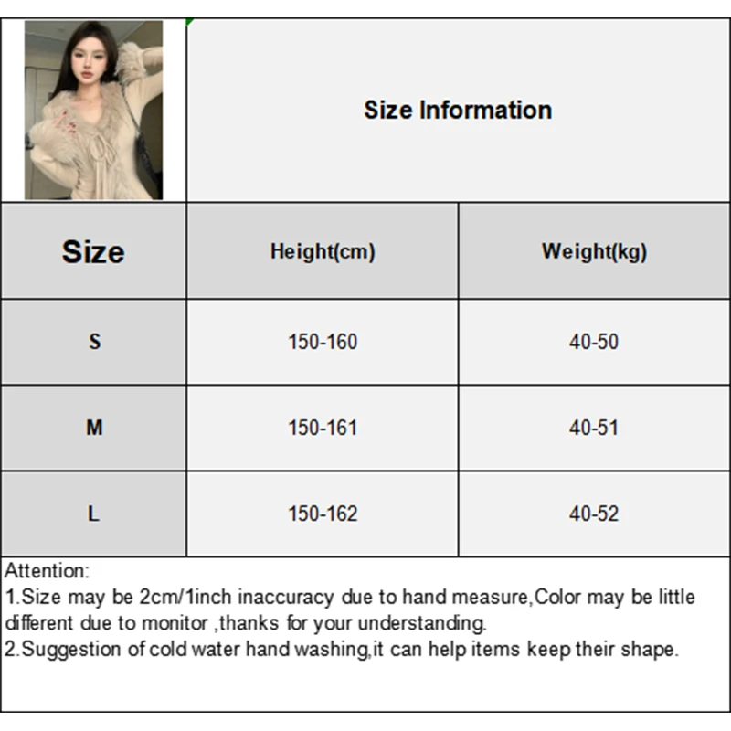 Korean Hot Girl Furry V-neck Long Sleeve Irregular Slim Short Sweater Cardigan