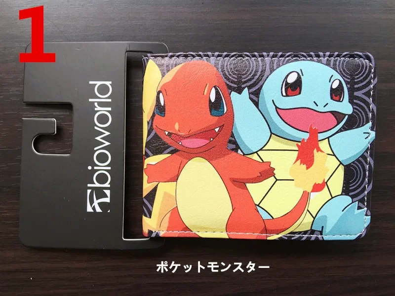

New Pikachus Anime Wallet PU Leather Money Clip Cartoon Coin Purses Card Bag for Teenager Men Women Short Wallets Hot Sale