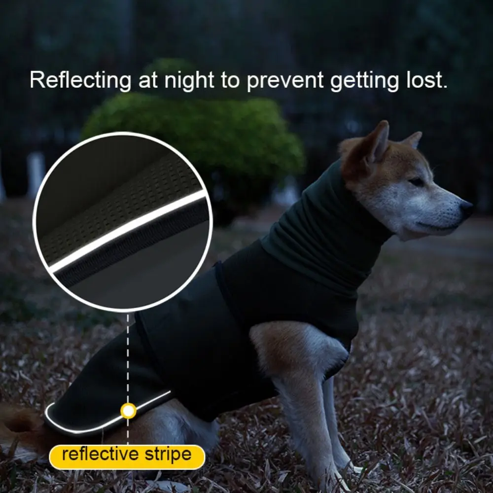 Practical Elastic Dog Anxiety Vest Windproof Reflective Dog Soothing Clothes Adjustable Soft Dog Thunder Vest for Fireworks