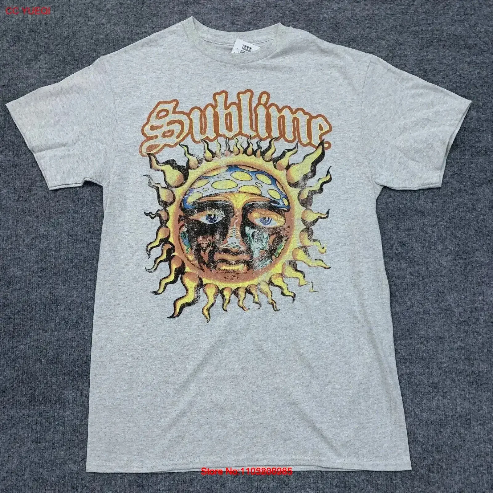 Sublime T Shirt M Medium Gray Sun Logo 90s Music Rock New With Tags vintage Washed Soft Stylish Top For Everyday Wear