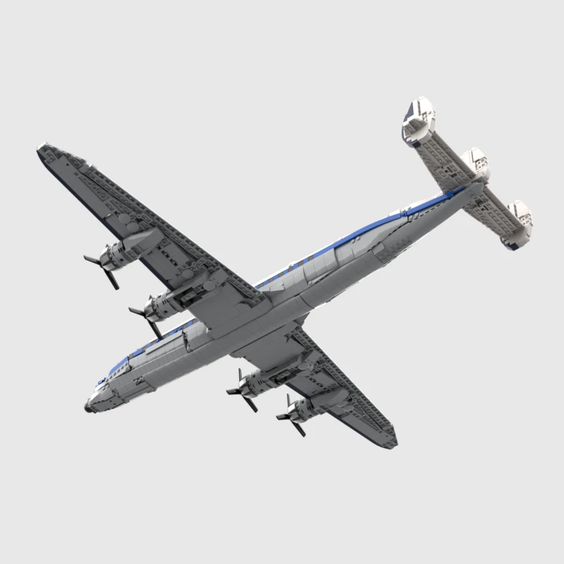 نموذج طائرة عسكرية MOC قوالب بناء L1049 طويلة المدى الطائرات وحدات التكنولوجيا هدية عطلة تجميع ألعاب أطفال دعوى