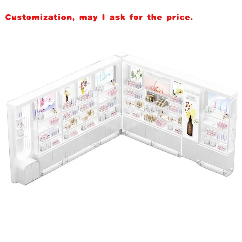

custom.Cheap Price Cosmetic Display Shelf Counter Make up Beauty Cosmetics Product With Shop Jewelry Display in Shop