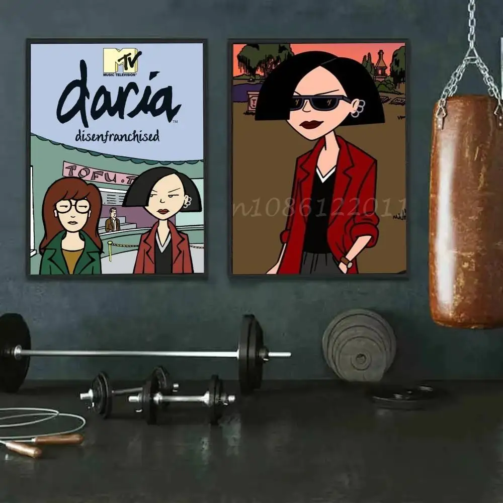 1 قطعة الكرتون D-Daria A-a-nime المشارك ذاتية اللصق الفن ورق مقاوم للماء ملصق مقهى بار غرفة جدار ديكور