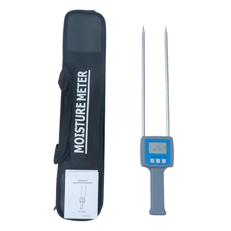 Digital LCD Moisture Meter Hay Wood Powder Humidity Testing Analyzer