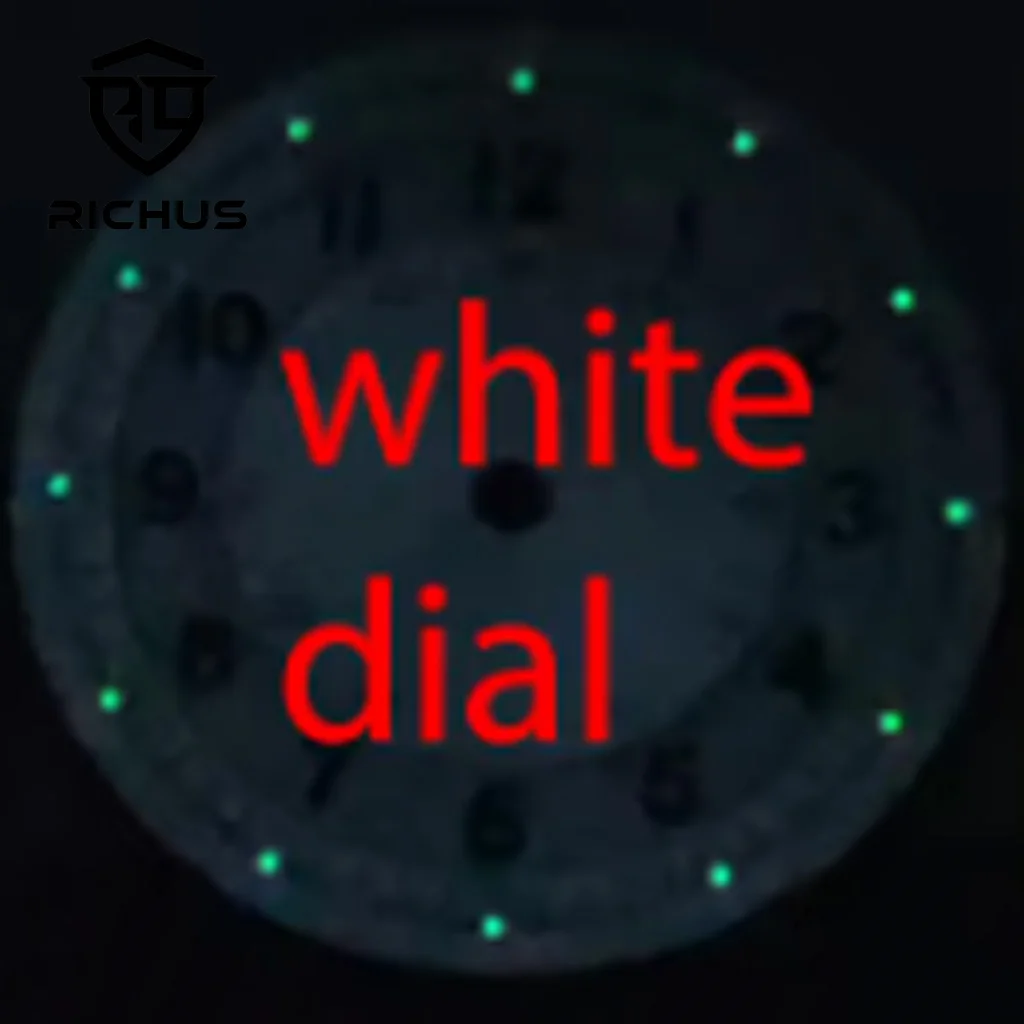 RICHUS NH35 quadrante dell'orologio 29mm quadrante dell'orologio verde luminoso adatto NH34 NH35 NH36 ETA2824 2836 movimento Miyota8215-DG