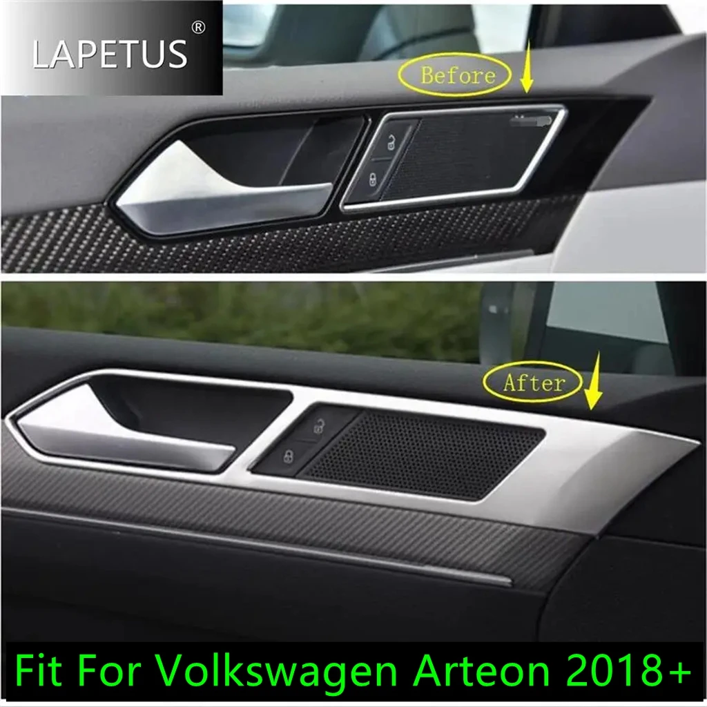 

For Volkswagen Arteon 2018 - 2020 Auto Styling Inner Car Door Handle Bowl Frame Cover Trim Stainless Steel Interior Accessories