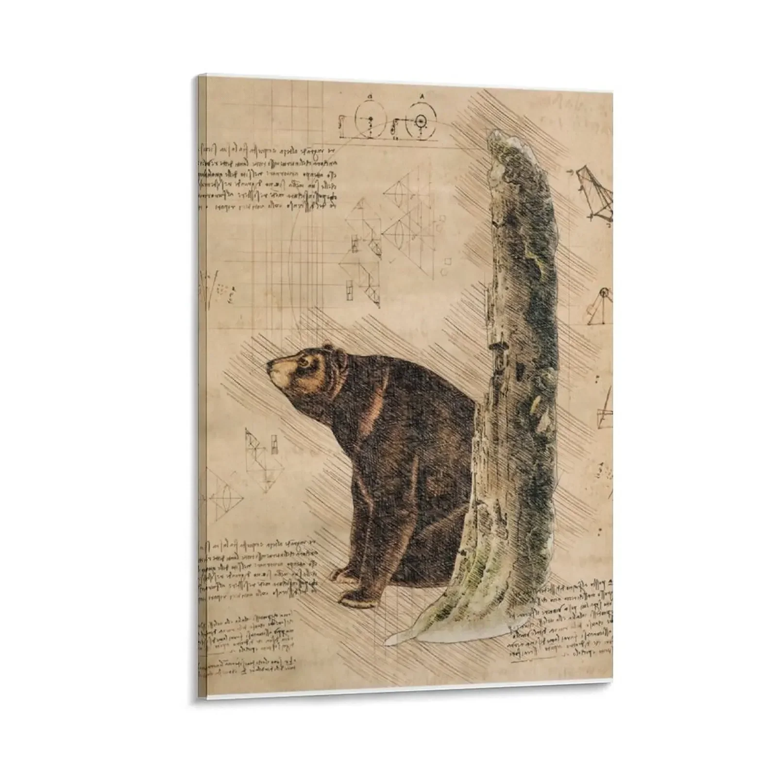 

Bears in the Woods-Forest Bear Vintage Canvas Painting poster canvas wall art aesthetic room decor