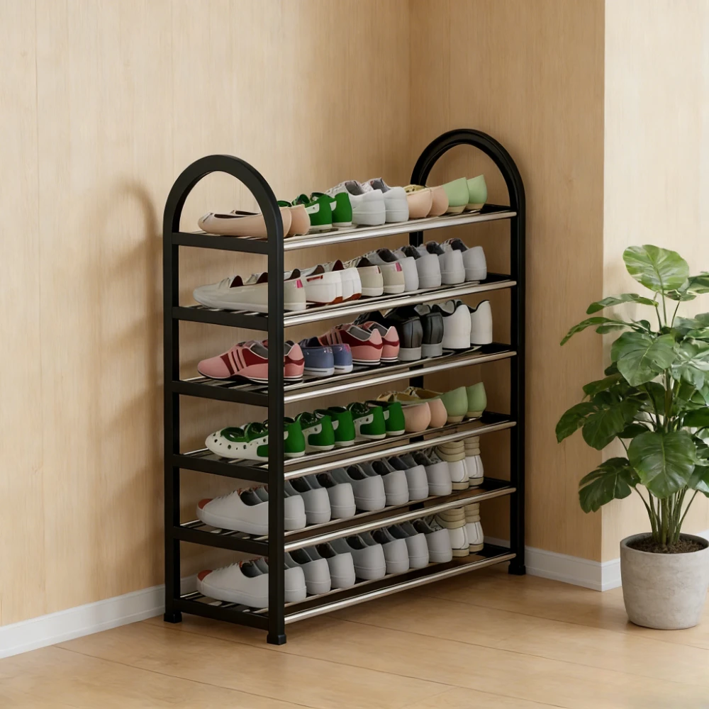 

Портативная многоярусная полка для обуви, простой шкаф для хранения для дома и общежития, компактный органайзер для обуви у входа, складной.