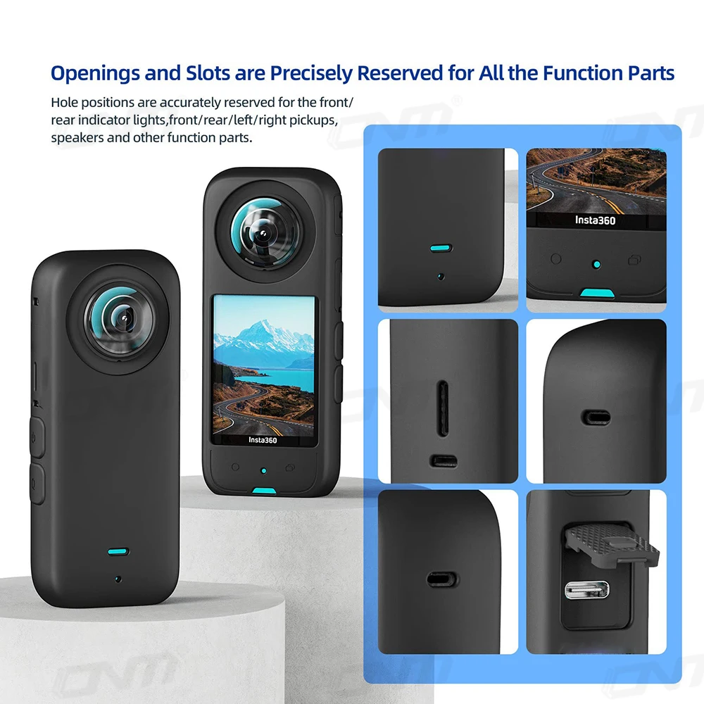 Silicone Cover Case Fit for Insta360 X3 Panoramic Action Camera Protector Sleeve Cover for Insta 360 X3 Anti-scratch Accessories