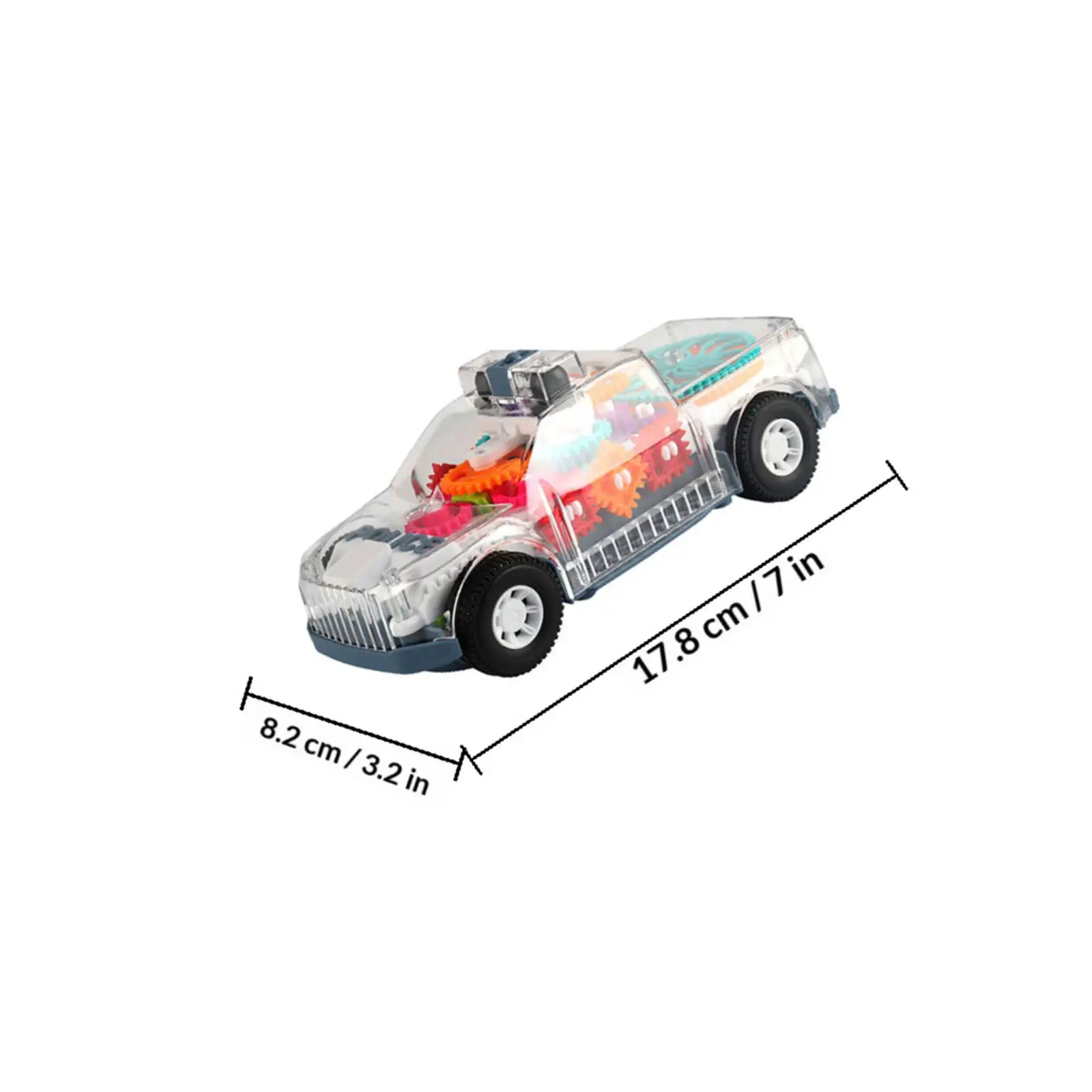 Electric Police Car Cartoon Gear Musical Light Up Vehicle Small Kids Car Playing Learning Early Cognitive Development