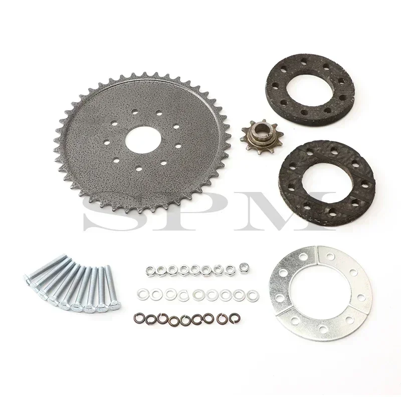 9 Hole 44 Teeth Rear Drive Sprocket 10T Engine Kit Mounting Pad Kit for 49cc 66cc80cc Electric Bike Bicycle Rear Drive Sprocket