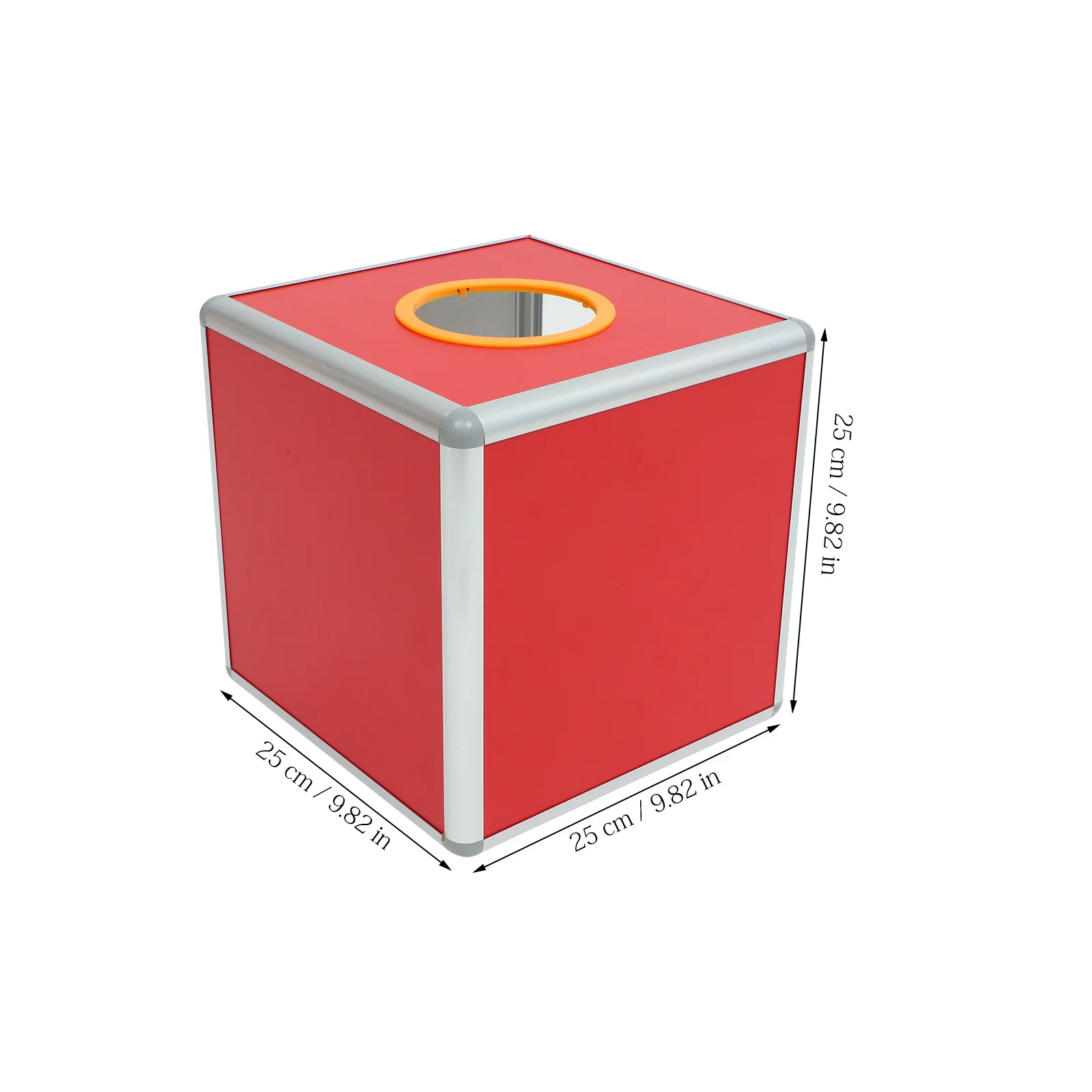 1pc Raffle Aluminum Alloy Ticket Container For Lottery Voting Fundraising Donation Storage Box Multipurpose Metal Suggestion Box