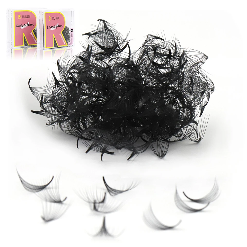 RUJADE Lose 3D-40D Vorgefertigte Russische Volumen-Wimpern mit spitzer Basis, Faux Mink Bouquets, Vorgefertigte Wimpernverlängerungen, Make-up Cilios – Detail 2