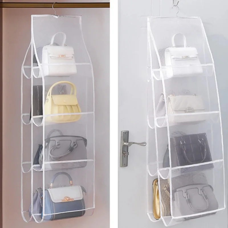 1Pcs Hanging Type Storage Bags for Bag Organizer 3/4Layer Eco-Friendly Dust-Proof Transparent Bag Organizer Storage Container