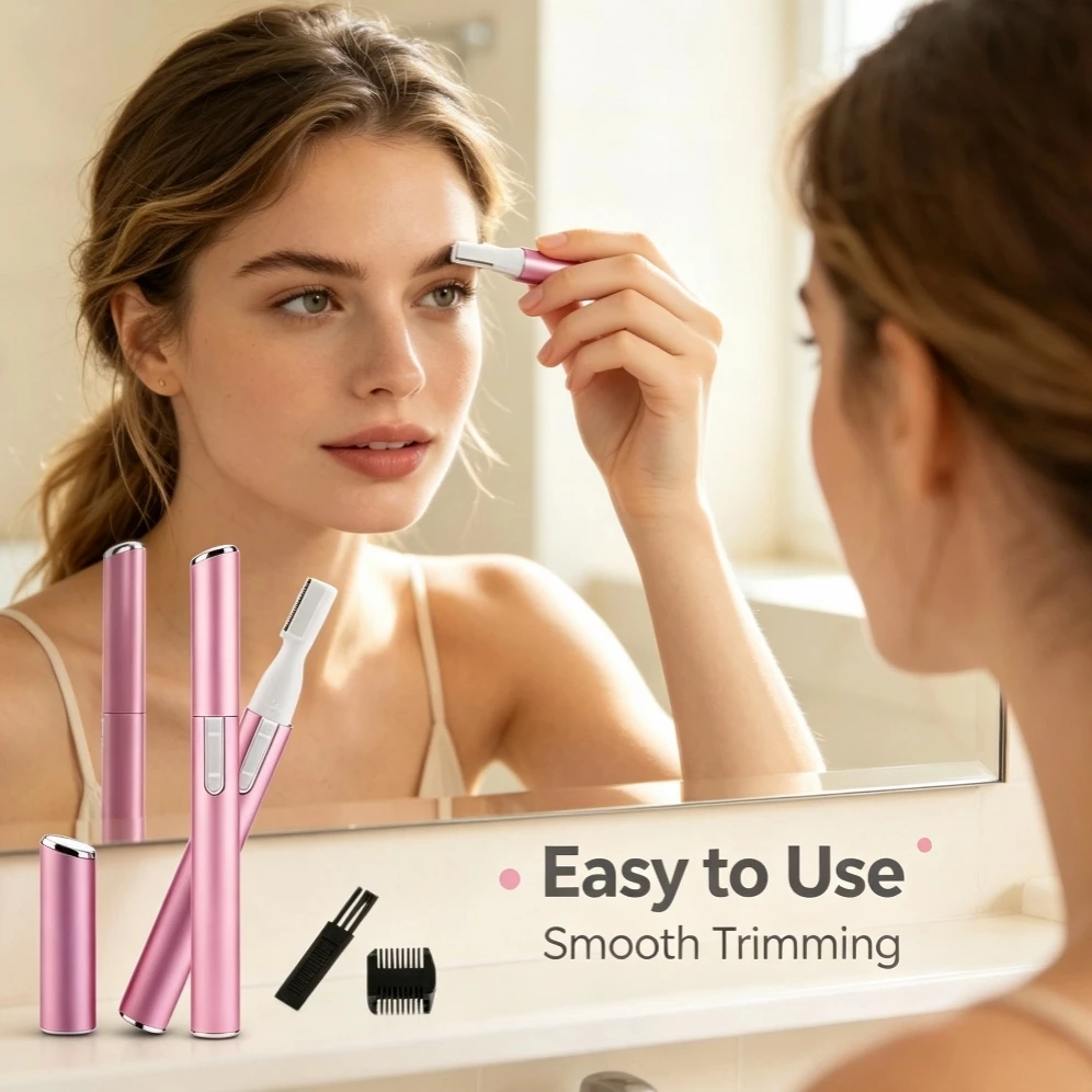 Practical Face Eyebrow Scissors Hair Trimmer Mini Portable Women Body Shaver Remover Blade Razor Epilator
