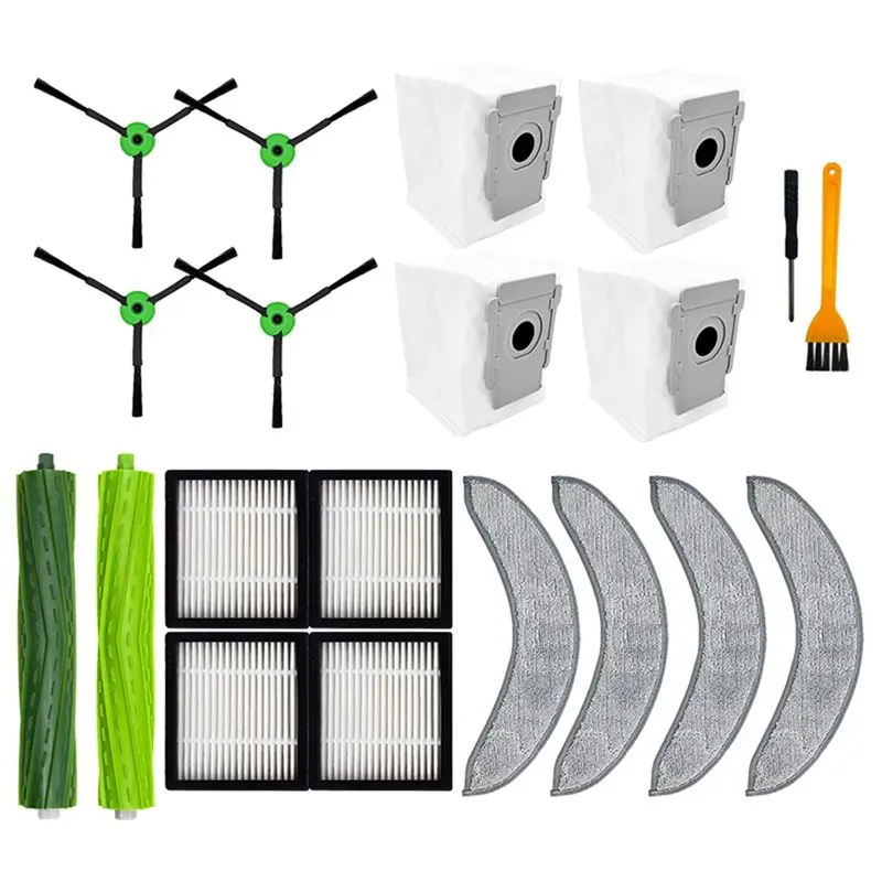 

Hot-For Irobot Roomba Combo J7+, J9+, 10 Max Robot Vacuum Cleaner Part Main Side Brush Hepa Filter Mop Cloth Accessories