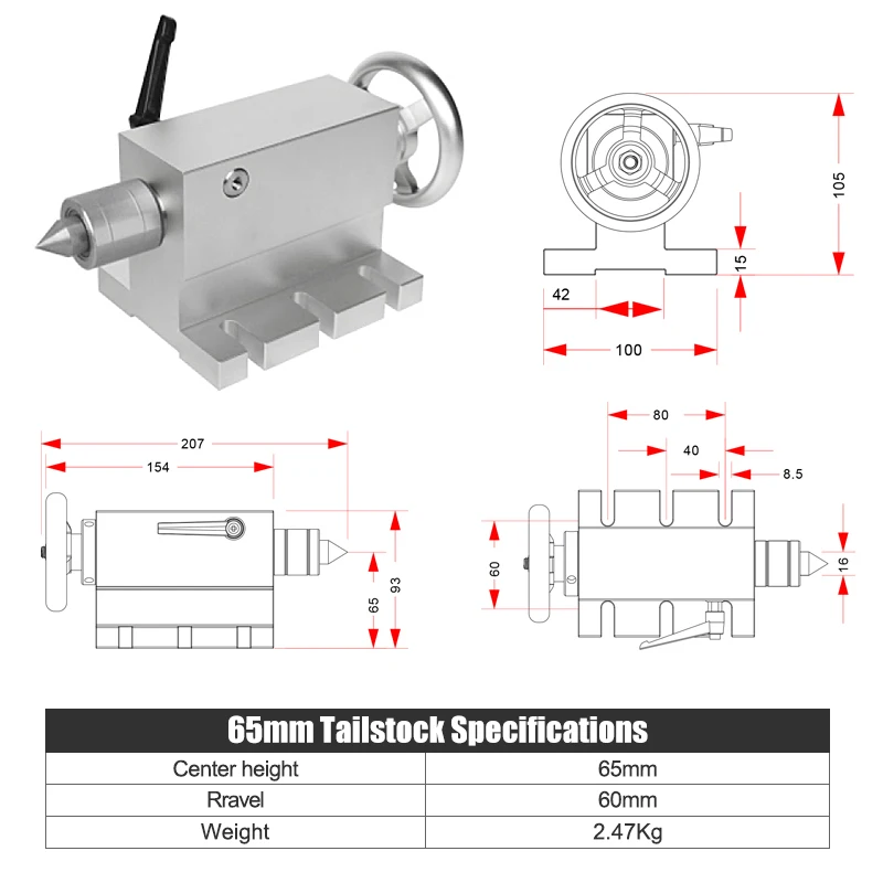 Prezzo di fabbrica K5M-6-100B Albero cavo 4 griffe 100mm Mandrino Rotazione 6:1 per fresatrice CNC Router CNC