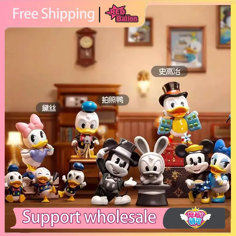 

Authentic Miniso Blind Box Disney 90th Anniversary Donald Duck Cover Cute Model Figure Kawaii Ornament Birthday Gift Custom Doll