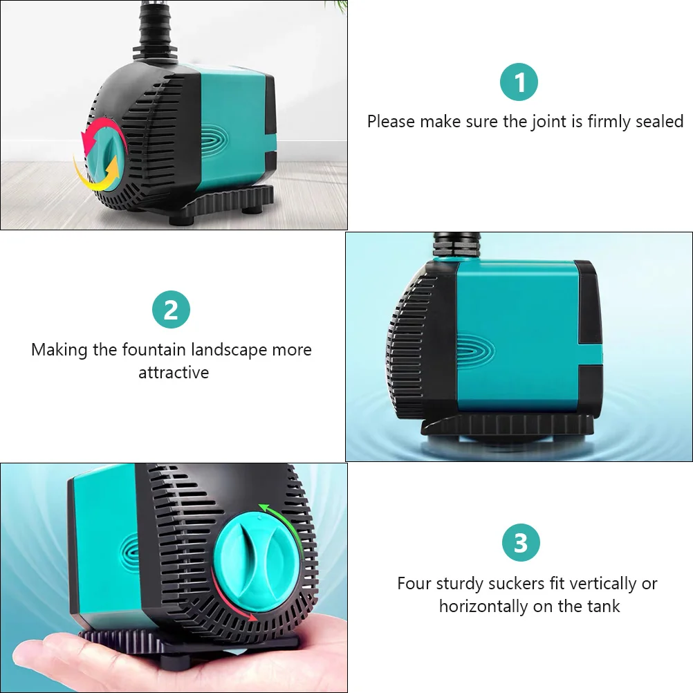 

Small Submersible Pump Aquarium Filter Fish Tank Aerator Water Circulation System for