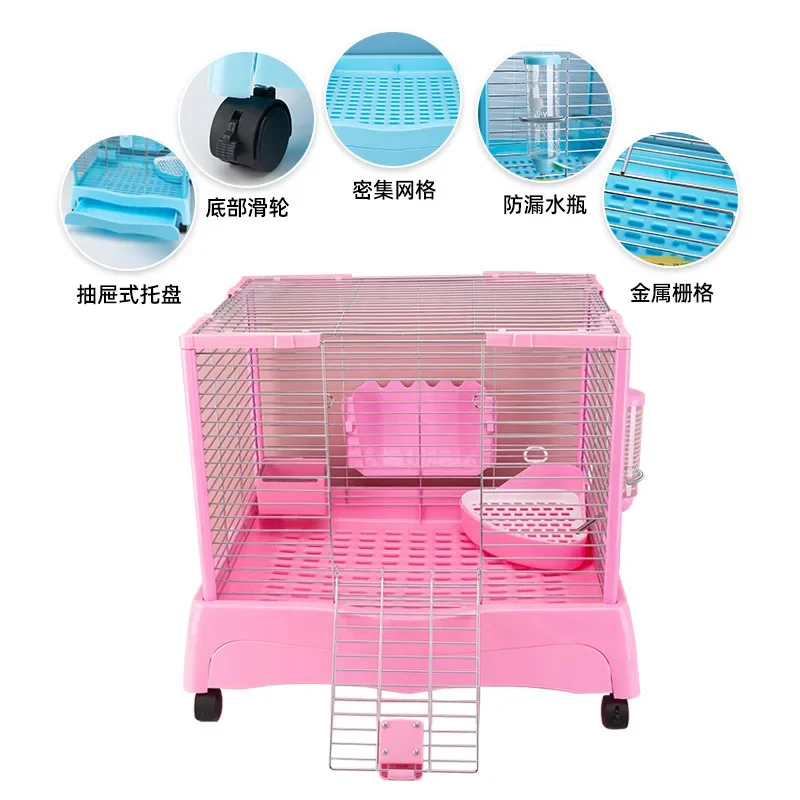 Rabbit cage Indoor guinea pig guinea pig cage Pet dwarf rabbit special cage Large space upgrade