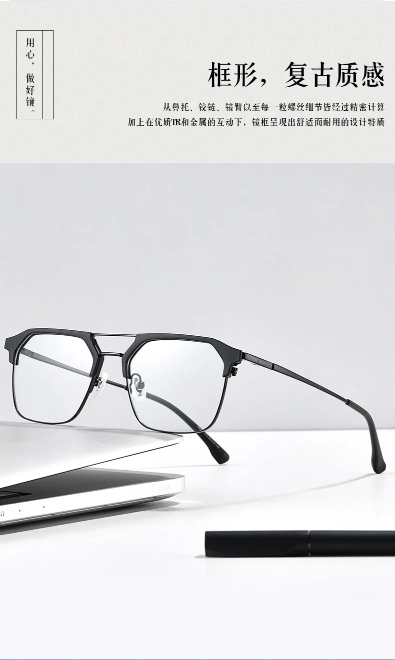 Shatar neue Lesebrille Männer Anti Blaulicht High Definition großen Rahmen mittleren Alters ältere Frauen Mode hochwertige – Detail 2