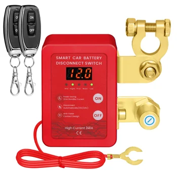 240A قتل التبديل 12 فولت البطارية عن بعد مفتاح فصل مع شاشة LED الجهد التلقائي إيقاف الطاقة التبديل للسيارات