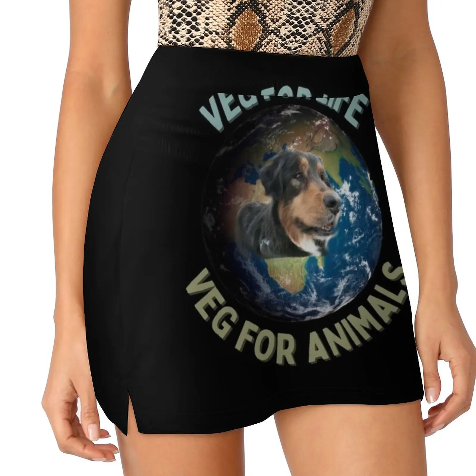 Veg For Life Veg For Animals T-Shirt Women's skirt Aesthetic skirts New Fashion Short Skirts Vegans Vegan Vegan Items Animal