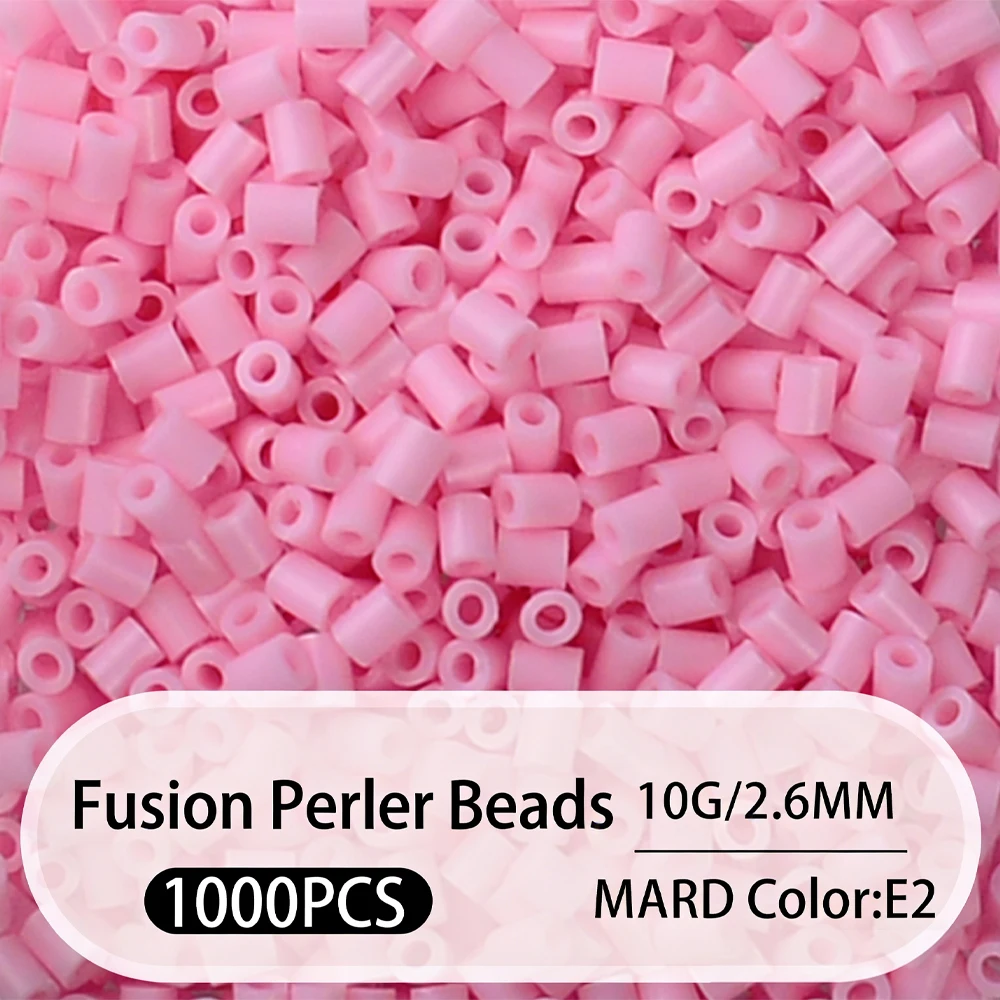 2.6mm Bulk Pink Color Series Perler Beads Refill Pack - 1000/5000pcs Fusible DIY Art Craft Fuse Beads for Mosaic Puzzle Kits