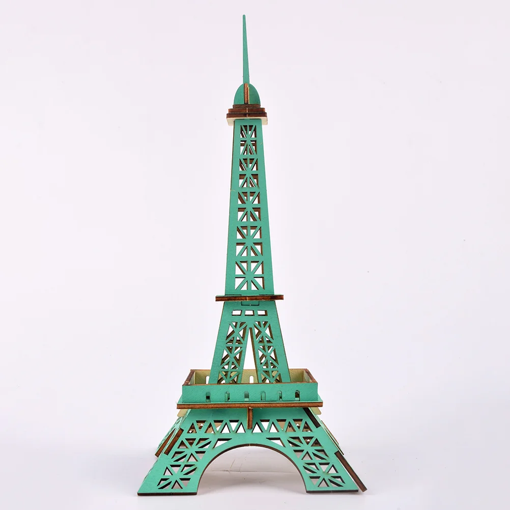 3D Wooden Eiffel Tower Diy Building Kit For Kids Fine Motor Skills Jigsaw Children Educational Assembly Puzzle Game