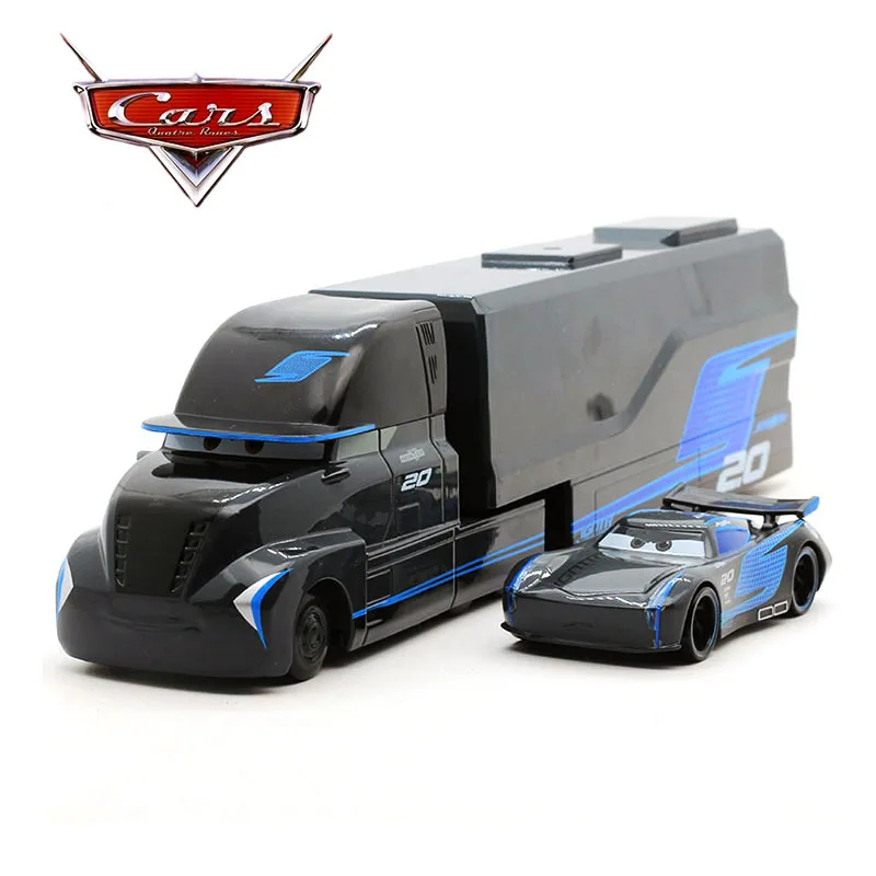 

Disney Toys for Boys Cars Mobilization Black Storm Jackson Cool Sister Container Truck Set Alloy Car Model Toy Truck Ornaments