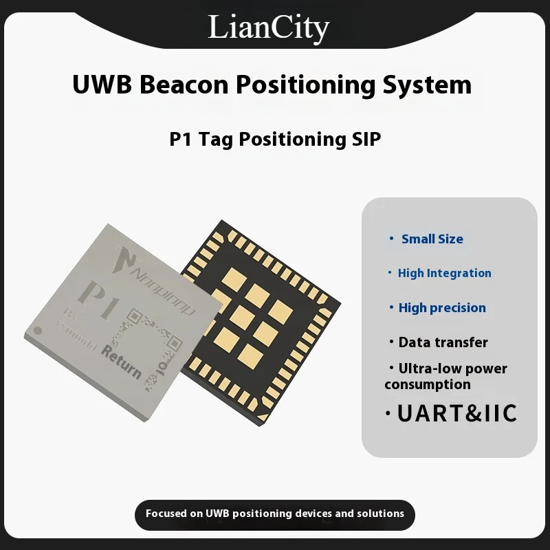 Position d'étiquette P1 en boucle vide SIP/module, système de localisation de balise Nooploop UWB, UART et IIC