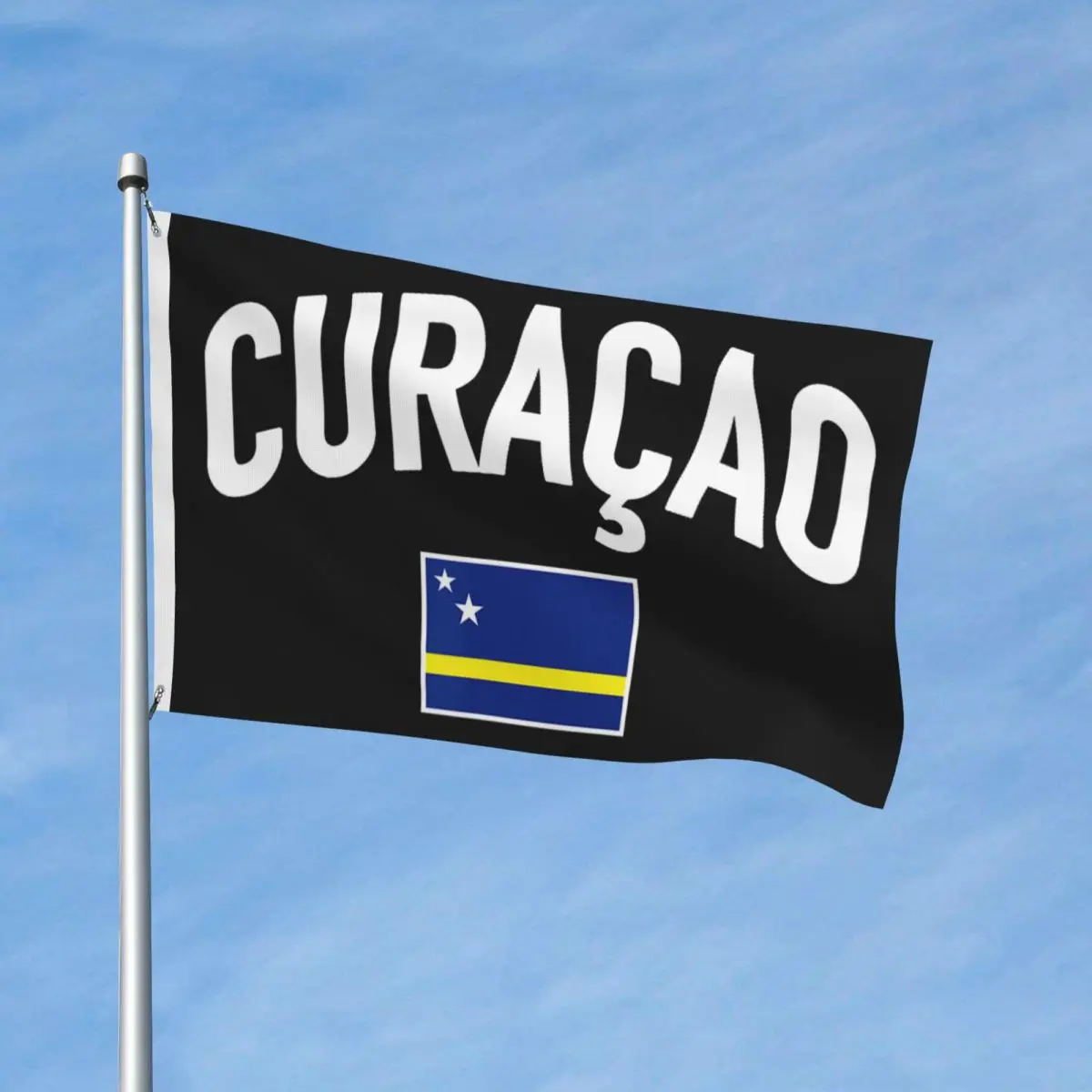 Curacao Flag Of Curacao Flag Graphic 90X150cm Flags with 2 Grommets for Hanging High Quality Banner For Festival Home Decoration
