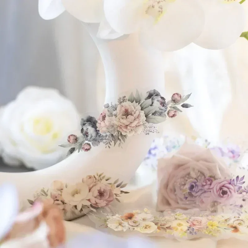 

20 листов скрапбукинг вырезанный счетчик цветок хлопок ландшафтный дизайн ручной учет в упаковке ПЭТ наклейки упаковка материалы DIY 162*95 мм