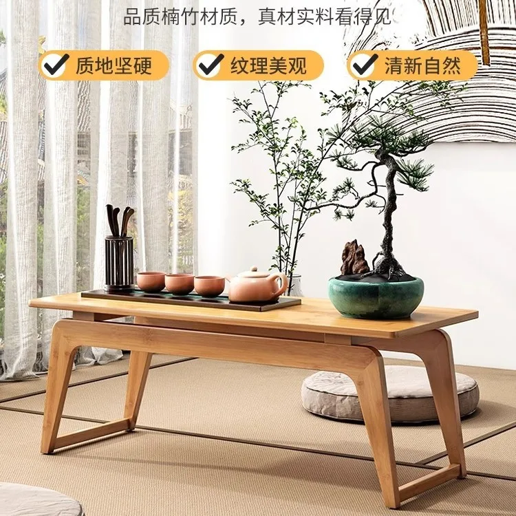 AOLIVIYA Japanese Bay Window Kang Tatami Desk Portable Folding Sofa Bed Floor Coffee Tea Table
