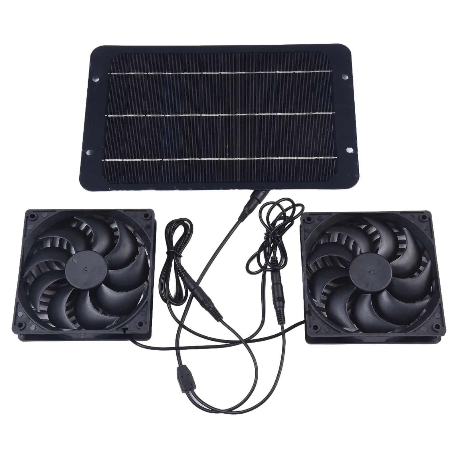 1PCS Solar Powered Fan 12V 10W Waterproof Dual Exhaust Fan Electric Ventilation Fan With Protective Mesh Solar Exhaust Fan