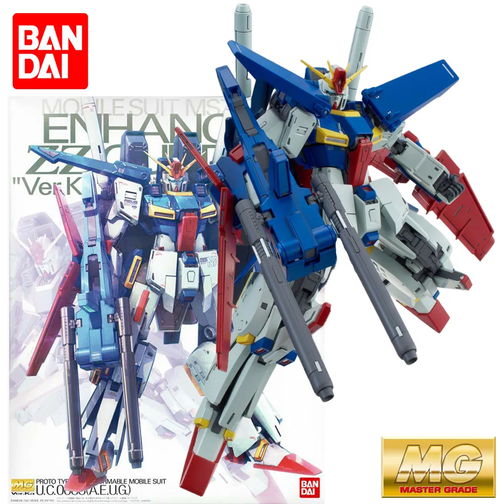 En Stock BANDAI PB LIMITED MG 1/100 MSZ-010S ENHANCED ZZ GUNDAM Ver.Ka Anime figuras de acción ensamblaje modelo colección juguete