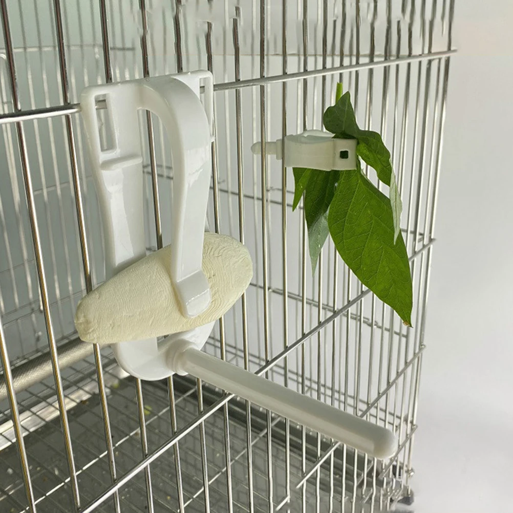 

4pcs Parrot Vegetable Clips Bird Cage Supply Fixed Clamp For Cuttlebone Lightweight Plastic Feeding Accessory Durable Clip Pet