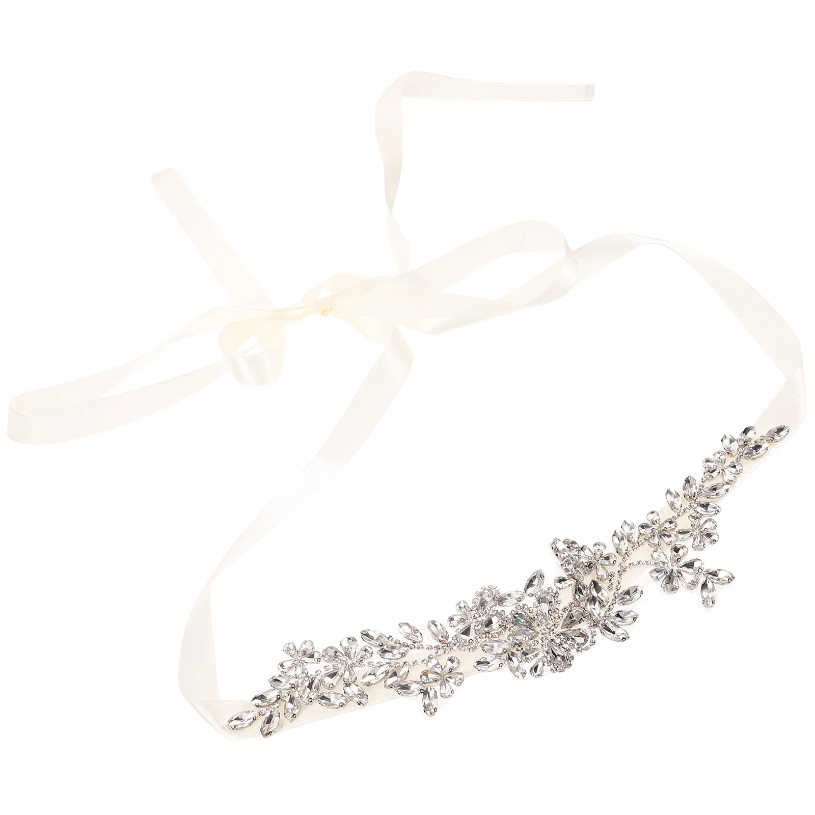 حزام الزفاف حجر الراين تألق فستان الزفاف وشاح أنيق إكسسوار الزفاف لثوب الزفاف مناسبة رسمية حزام وشاح زهرة
