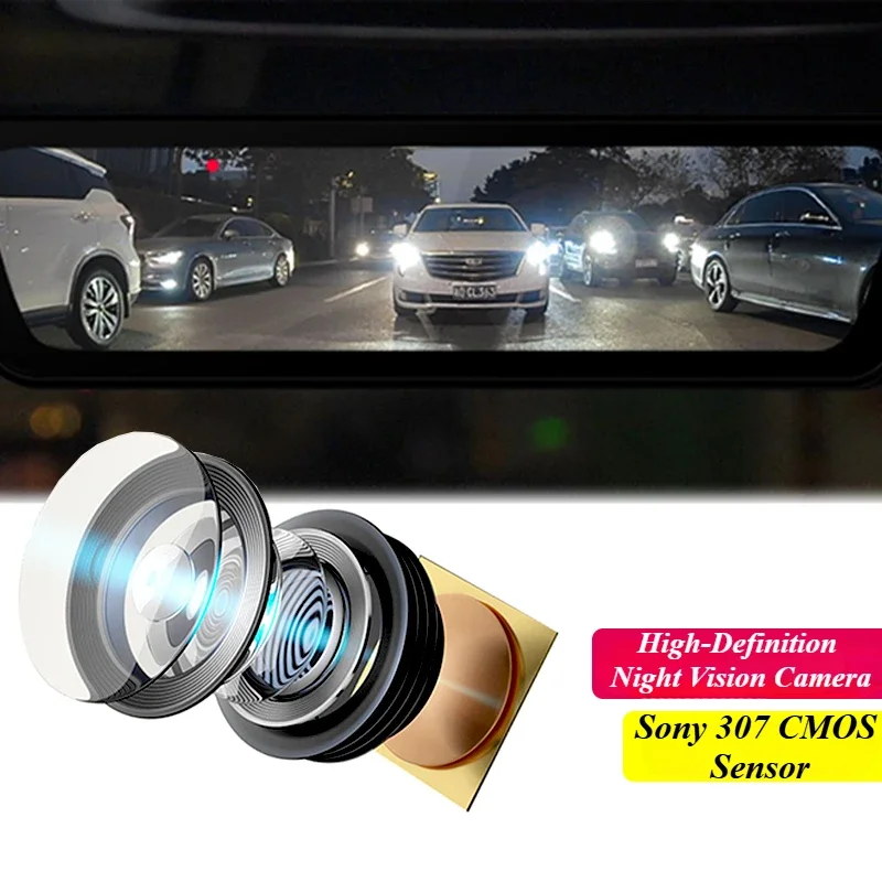 

Car DVR Streaming Media Rearview Mirror Dash Camera for Car Touch Screen Video Recorder Rearview Mirror for Mazda CX-5 2017-2024